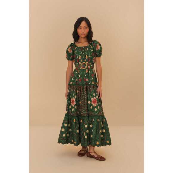 FARM Rio Dresses & Skirts - Green Pineapple Garden Organic Cotton Maxi Dress
